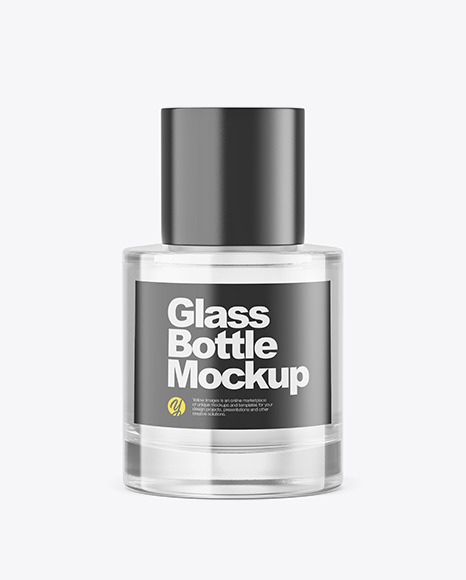 Clear Glass Cosmetic Bottle Mockup PSD #3