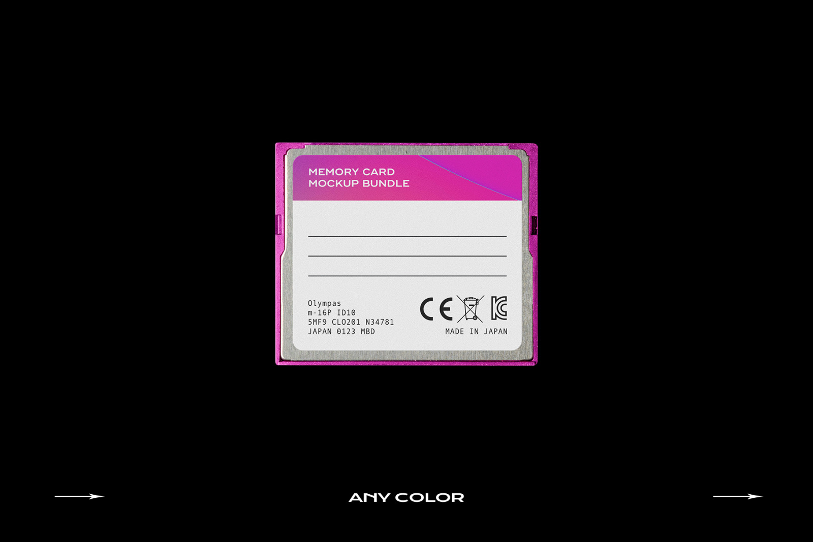 Memory Card Mockup Bundle Any Color