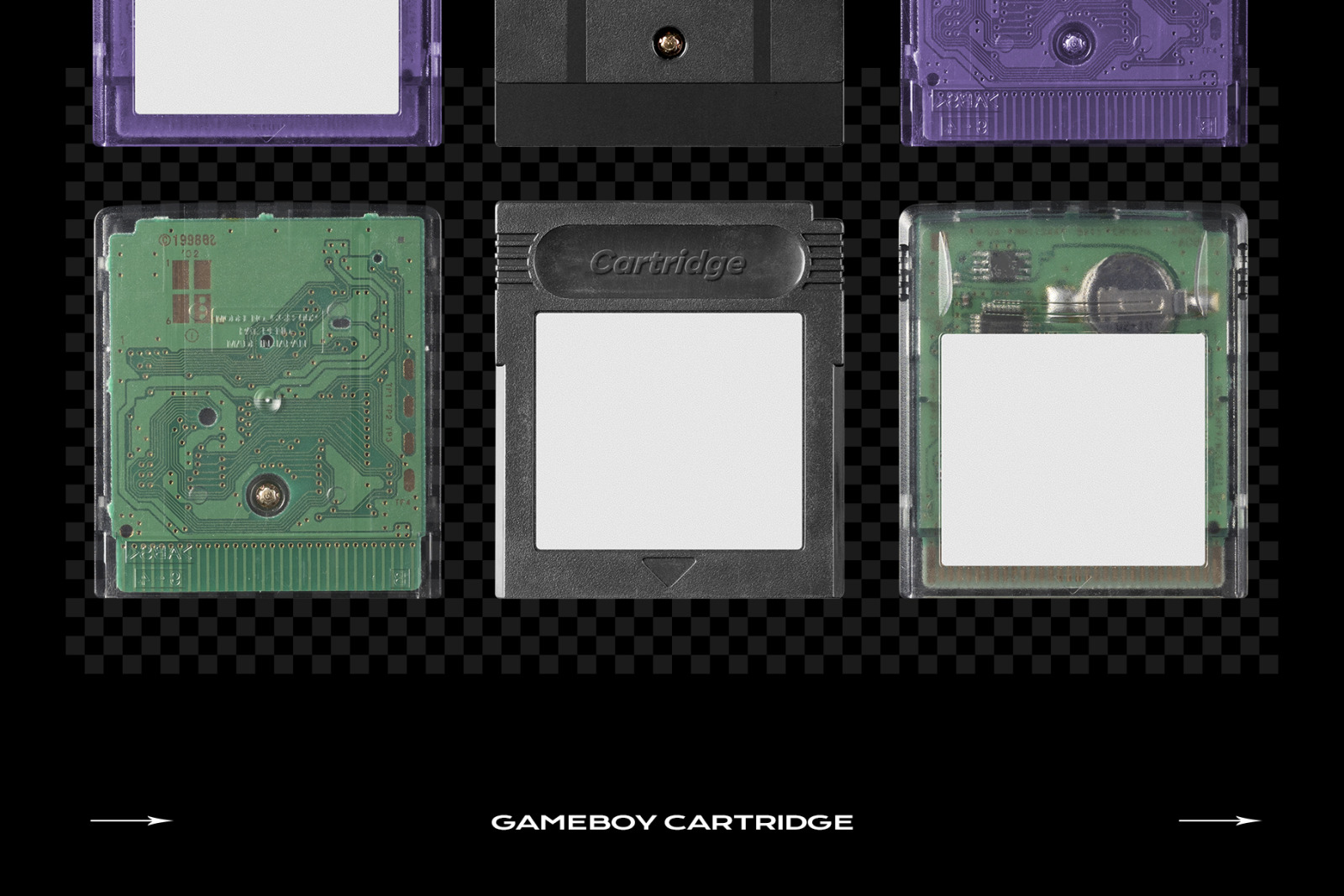 Game Cartridge Mockup Bundle Retro Template on Yellow Images Creative Store