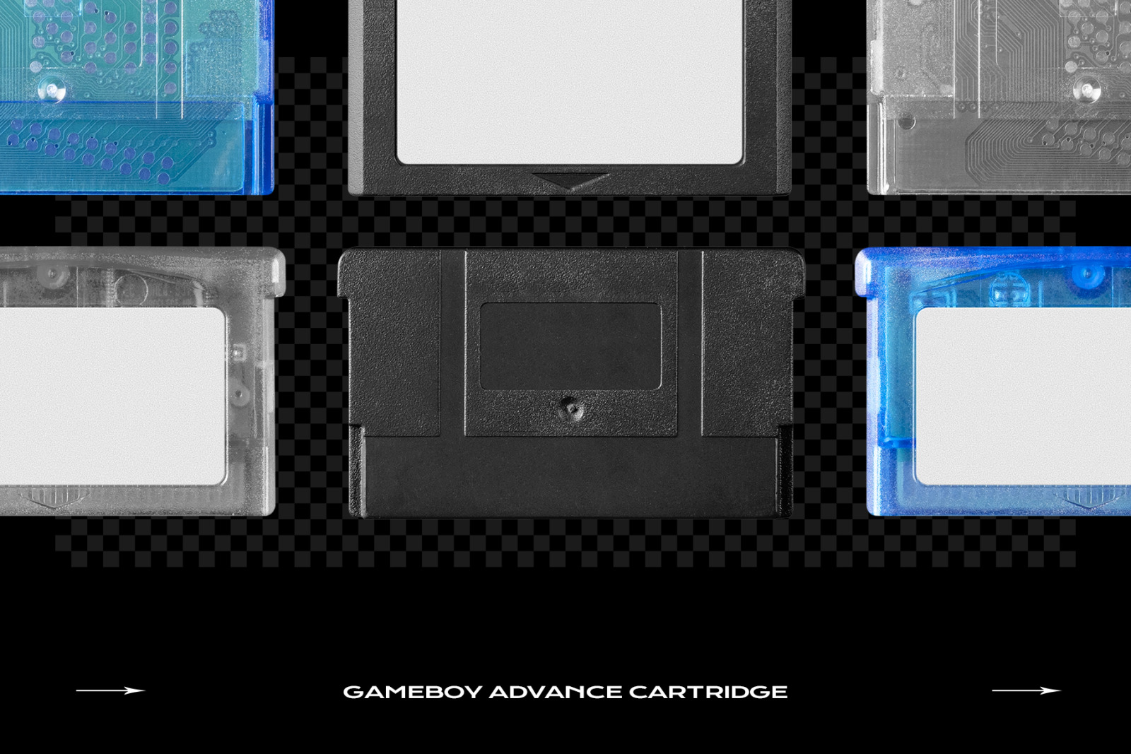 Game Cartridge Mockup Bundle Retro Template on Yellow Images Creative Store