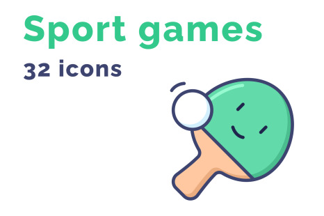 Emotion of sports games icons set