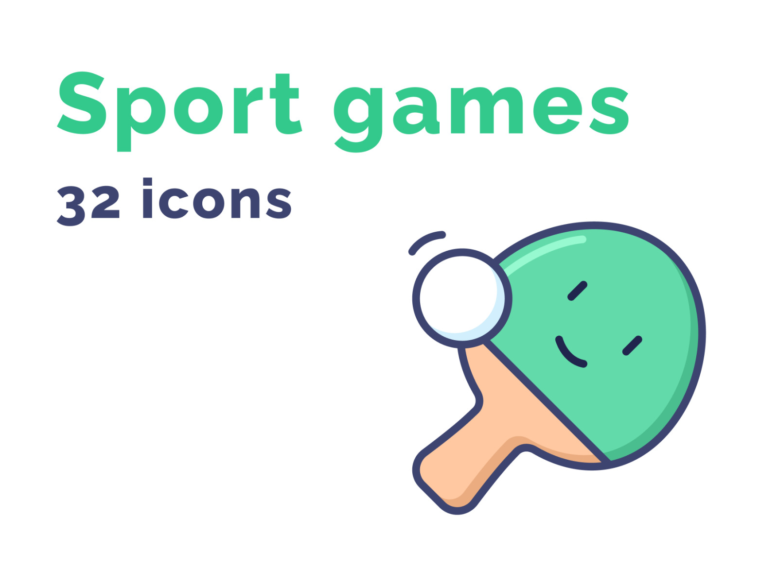 Emotion of sports games icons set