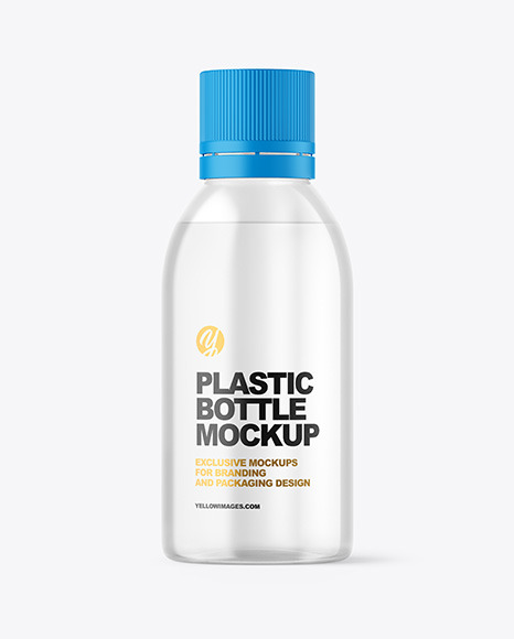 Clear Plastic Bottle Mockup PSD #2