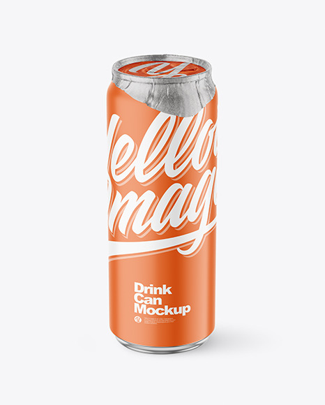 500ml Matte Drink Can w  Foil Lid Mockup PSD #2