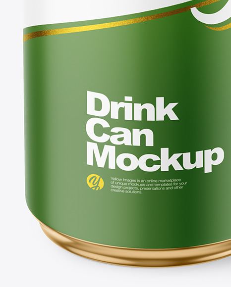 500ml Matte Drink Can w  Foil Lid Mockup PSD #7