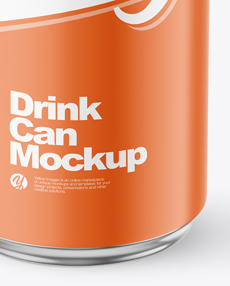500ml Matte Drink Can w  Foil Lid Mockup PSD #5