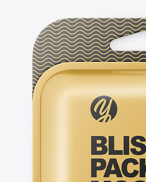 Metallic Blister Package Mockup PSD #1