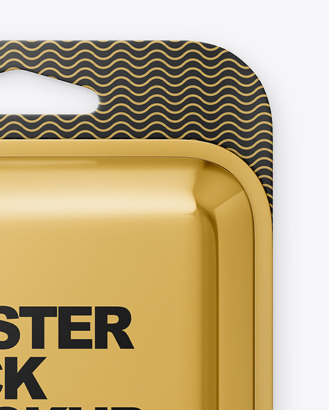 Metallic Blister Package Mockup PSD #6