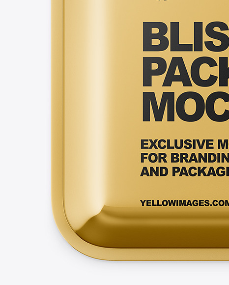 Metallic Blister Package Mockup PSD #7