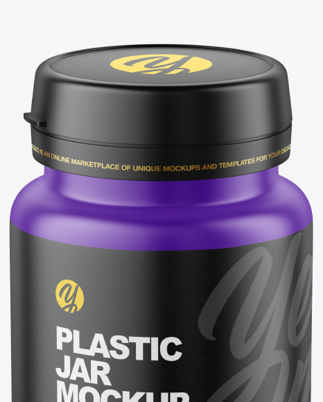 Matte Pills Jar Mockup PSD #2