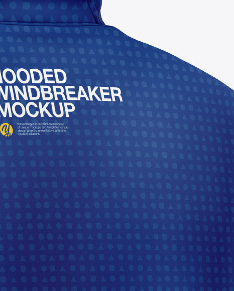 Hooded Windbreaker Jacket Mockup hood 57254