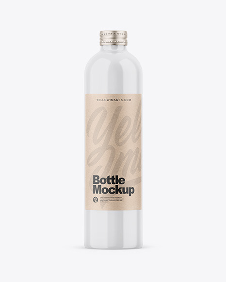 Glossy Bottle Mockup PSD #2