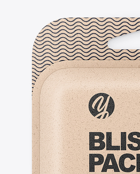 Kraft Paper Blister Package Mockup PSD #1
