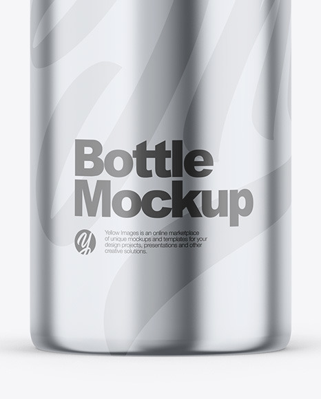 Glossy Metallic Bottle Mockup PSD #6