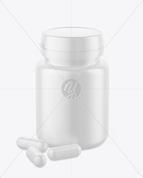 Free Matte Jar w/ Pills Mockup PSD Mockups