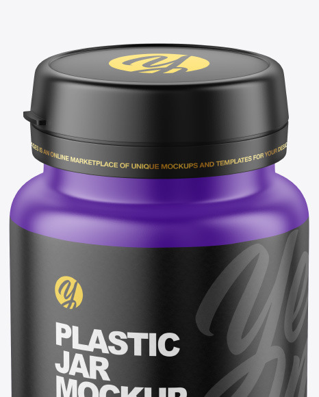 Matte Jar w  Pills Mockup PSD #2
