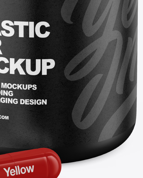 Matte Jar w  Pills Mockup PSD #7