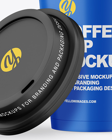 Matte Opened Coffee Cup Mockup PSD #2