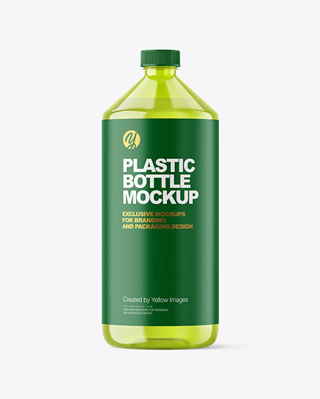 Color Plastic Bottle Mockup