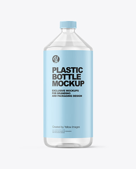 Clear Plastic Bottle Mockup