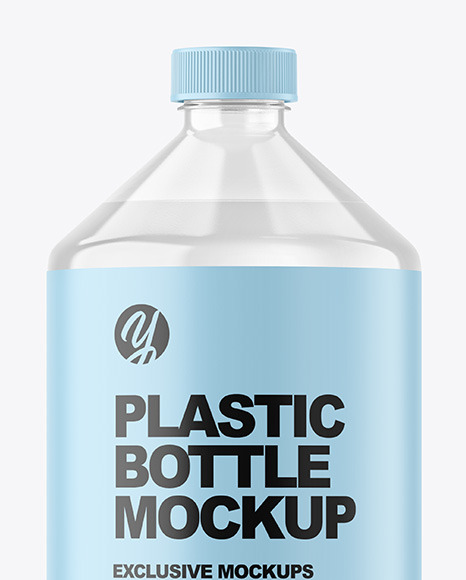 Clear Plastic Bottle Mockup PSD #2