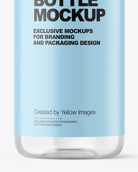 Clear Plastic Bottle Mockup PSD #1
