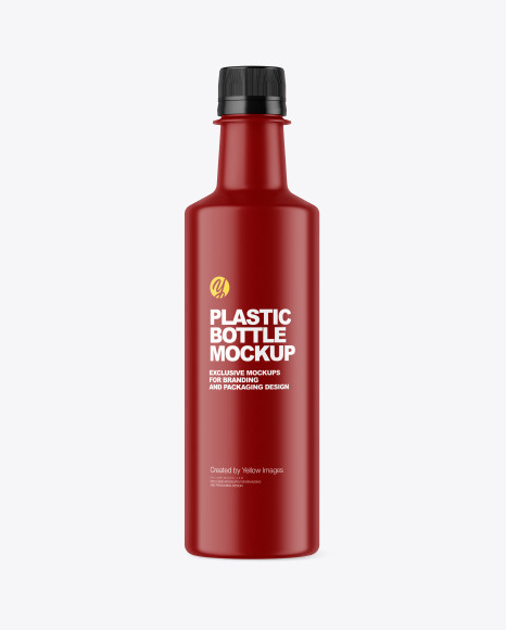 Matte Plastic Bottle Mockup