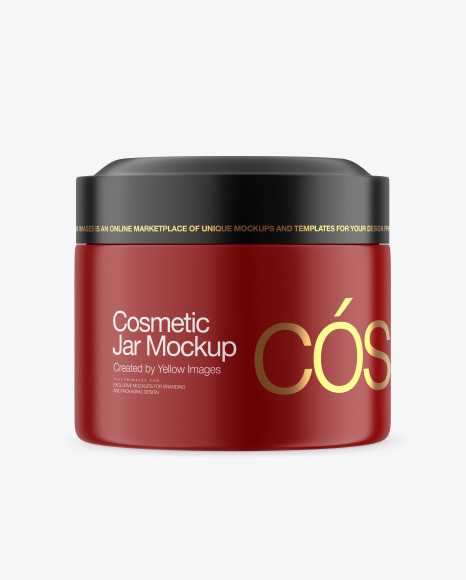 Matte Cosmetic Jar Mockup PSD #2