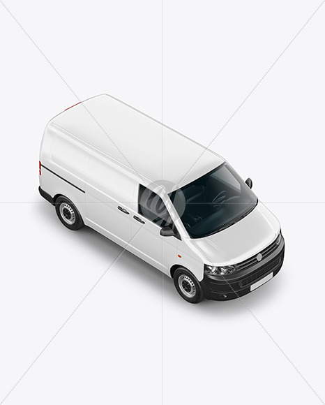 Free Panel Van Mockup - Half Side View PSD Mockups