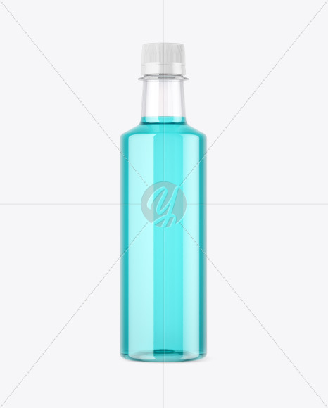 Free Clear Plastic Bottle w/ Drink Mockup PSD Mockups