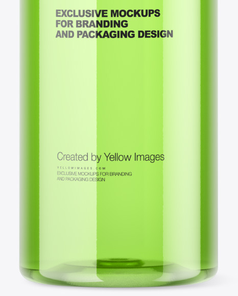 Clear Plastic Bottle w  Drink Mockup PSD #1