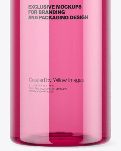 Colored Plastic Bottle w  Water Mockup PSD #1