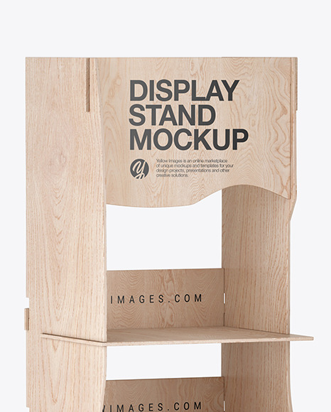 Wooden Display Stand Mockup PSD #2