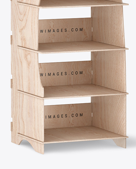 Wooden Display Stand Mockup PSD #1