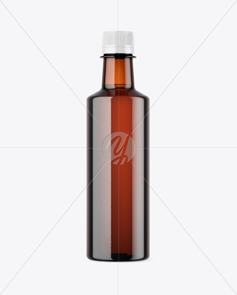 Free Amber Plastic Bottle Mockup PSD Mockups