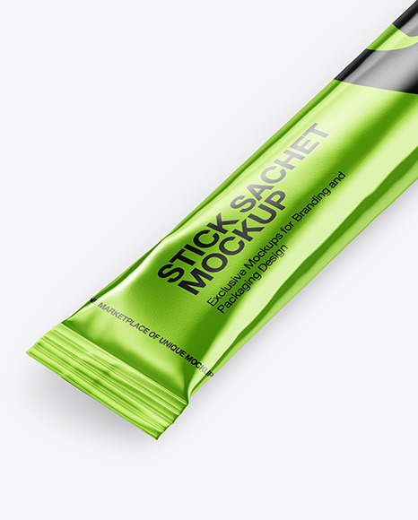 Metallic Stick Sachet Mockup PSD #6