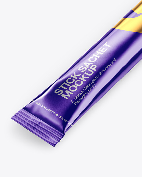 Metallic Stick Sachet Mockup PSD #5