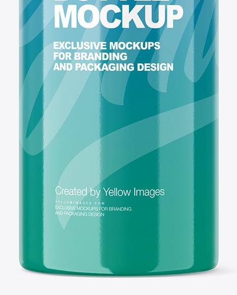 Glossy Plastic Bottle with Measuring Cap Mockup PSD #7