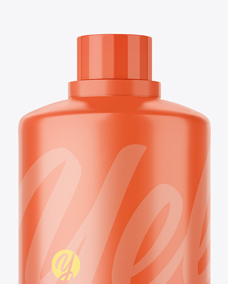 Matte Plastic Bottle with Measuring Cap Mockup PSD #6