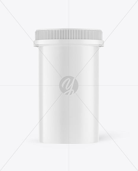 Glossy Plastic Medicines Jar Mockup Glossy Plastic Medicines Jar Mockup