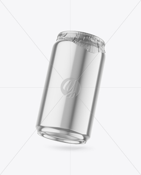 Free 330ml Glossy Metallic Drink Can w/ Foil Lid Mockup PSD Mockups