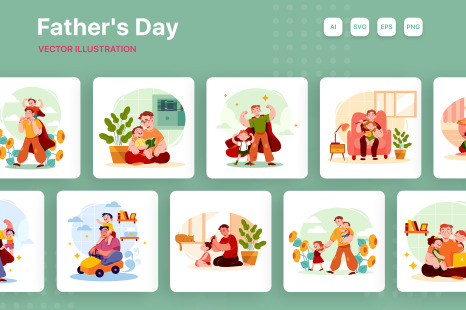 M273_Father&#039;s Day Illustrations