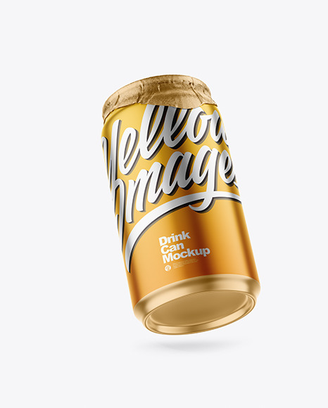 Download 330ml Matte Metallic Drink Can W Foil Lid Mockup In Can Mockups On Yellow Images Object Mockups