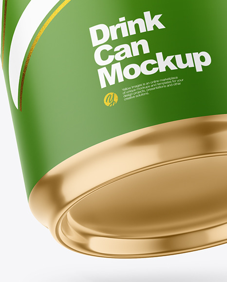 Download 330ml Matte Drink Can W Foil Lid Mockup Yellow Author