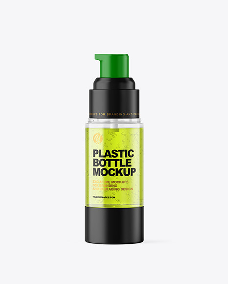 Color Liquid Airless Pump Bottle Mockup
