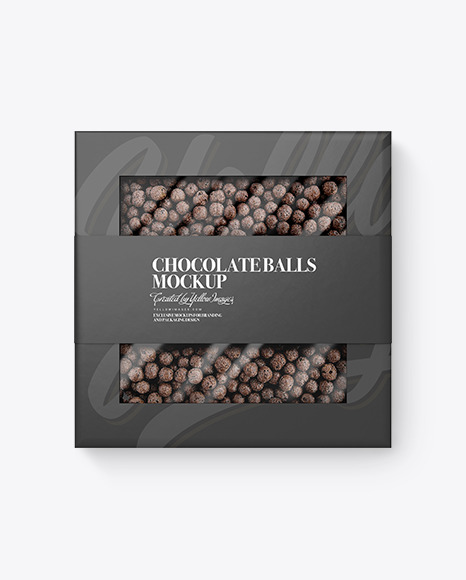 Paper Box With Chocolate Balls Mockup PSD #2