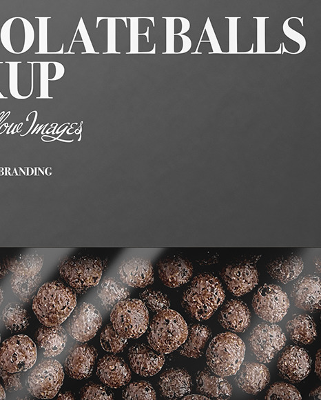 Paper Box With Chocolate Balls Mockup PSD #3