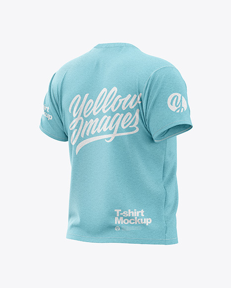 Men&#039;s T-Shirt Mockup - Back Half Side View