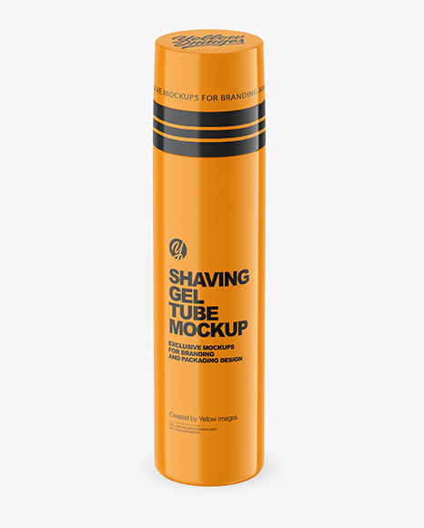 Glossy Shaving Gel Tube Mockup