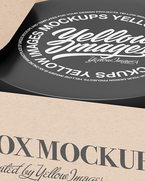 Kraft Paper Box with Cosmetic Jar Mockup PSD #3